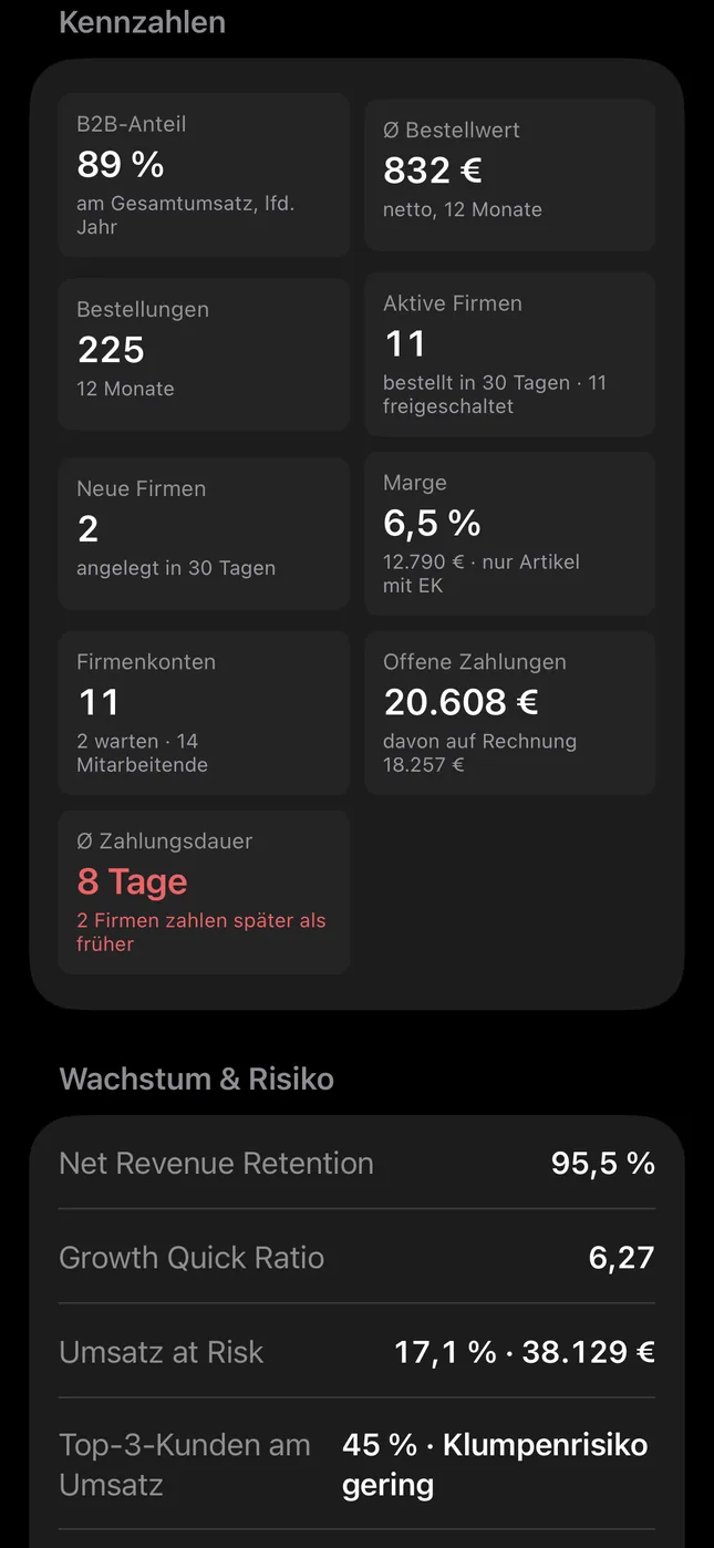 Shopware Mobile App auf dem iPhone: Wie das B2B-Geschäft läuft